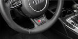Xotic Tech Carbon Fiber Sline S Line Letter Decal Steering Wheel Decor Sticker for Audi A4 B8 A3 A6 C7