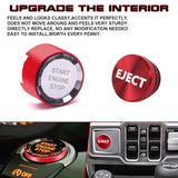 Red Engine Start + Cigarette Lighter Eject Button Trim For BMW 1 2 3 4 5 Series