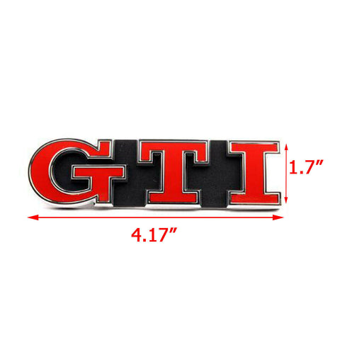 1x GTI Front Grille Badge for Volkswagen VW GTI GOLF MK1 MK2 Grill Chrome Auto Emblem Red