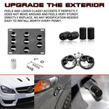 Set Tow License Plate + Air Valve + Release Fastener For Mercedes W205 X204 X205