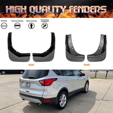 Front and Rear Side Mud Flaps Splash Guard w/ Screws For Ford Escape 2013-2019