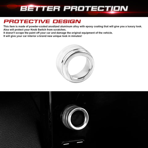 Silver Navigation Knob Ring Decor Molding Cover For Honda Civic 11th Gen 2022+