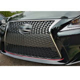 Front Grille Pinstripe Vinyl Sticker Trim, Glossy Red Front Hood Panel Edge Molding Stripe Decal for Lexus IS/IS 250/IS 350/IS 200t with F-Sport 2014-2017