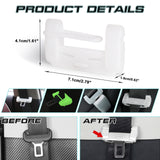 4pcs White Silicone Luminous Night Safety Car Seat Belt Buckle Clip Cover Trims
