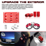 Tow License Plate + Air Valve Cap + Release Fastener For Porsche Panamera 911