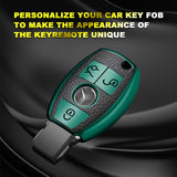 For Mercedes 3 Button Green Smart Key Fob Cover Case Shell Protect Leather TPU