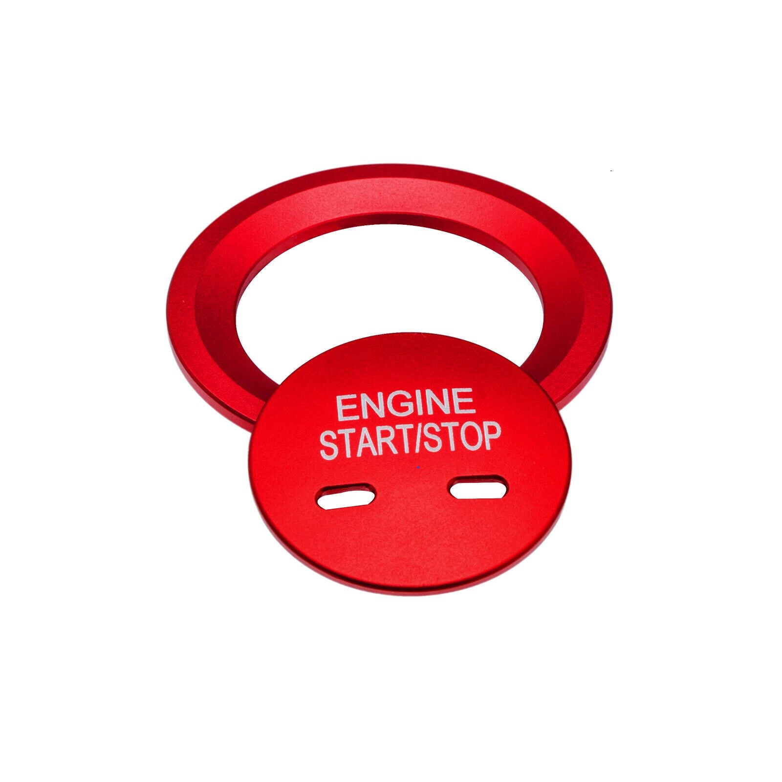 Red Pure Carbon Fiber Keyless Engine Start Stop Button Cover