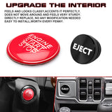 Set Aluminum Engine Start + Cigarette Lighter Eject Button Trim For Lexus IS200t