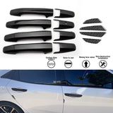Carbon Fiber Style Door Handle+Door Edge Protect Trim For Honda Civic 8th 06-11