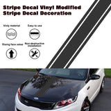 3X Carbon Fiber Texture Waterproof KK Vinyl Front Hood Bumper Stripe Sticker