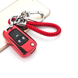 Smart Remote Key Soft Fob Cover Case For Chevy Chevrolet Cruze Malibu[Black\Blue\Red\Rose Gold\Silver]