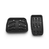 for Ford F-150 2009-2015 Aluminum Accelerator Brake Pedal Cover - Drill Free Anti-slip Gas Brake Paddle Protector - Non-slip Brake Foot Pedal Pad with Rubber Handle - Set of 2