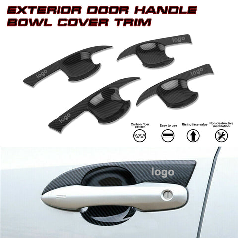 Gloss Black Exterior Door Handle Bowl Cover Frame For Toyota Corolla 2020-2024