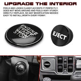 Set Aluminum Engine Start + Cigarette Lighter Eject Button Trim For Lexus IS200t