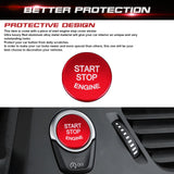 Aluminum Keyless Start Engine Stop Push Button Stickers Cover Trim Compatible with BMW 1 2 3 4 X1 Series F20 F22 F30 F32 F48 (Red)