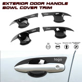 Gloss Black Exterior Door Handle Bowl Cover Frame For Toyota Corolla 2020-2024