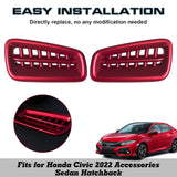 Interior Dashboard Side AC Air Outlet Frame Cover Trim For Honda Civic 11th Gen 2022, Red