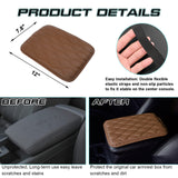 Brown Car Accessories Armrest Cushion Cover Center Box Pad Protector Universal