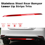 Gloss Red Stainless Rear Bumper Lip Cover Trim For Toyota Camry LE XLE 2018-2024