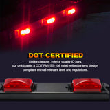 Red Lens 9-LED Truck Rear Tailgate or Trailer LED Light Bar Compatible With Ford F-150 F-250 F-350 F-450 Dodge RAM 1500 2500 3500 Chevy Silverado, GMC Sierra, etc