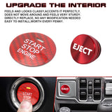 Carbon Engine Start + Cigarette Lighter Eject Button Cover For Mazda 3 6 CX-3