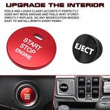 Alloy Engine Start + Black Cigarette Lighter Eject Button Trim For Mazda 3 CX-3