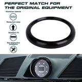 Black Aluminum Alloy Dashboard Center Clock Ring Trim For Porsche 911 Cayenee