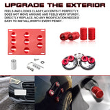 Set Tow Hook License Plate + Air Valve + Release Fastener For Audi A4 A5 S5 A7