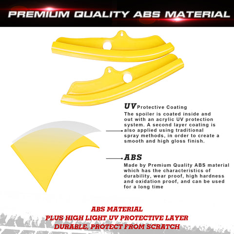 Yellow Bumper Lip Corner Spoiler Trim For Dodge Challenger Scat Pack R/T GT SRT