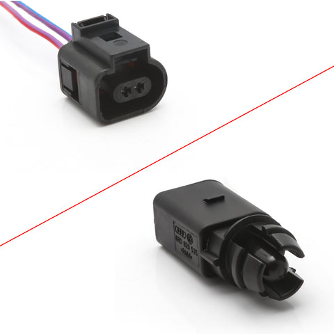 Ambient Air Temperature Sensor with 2-pin Connector Plug Wiring Harness Pigtail for Volkswagen / for Audi