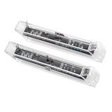 2x Smoked/ Clear Lens LED Turn Signal Light Side Marker View Mirror Indicator Lamp for Ford F-150 2004-2014 - Chrome housing