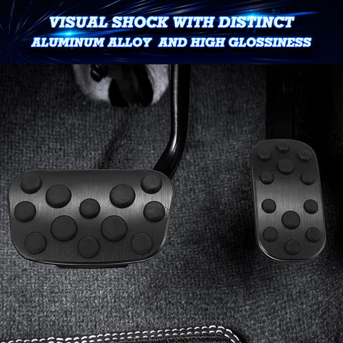 Set Black Anti-Slip Brake Foot Pedal Pads Kit For Toyota Corolla Cross 2020-2023