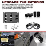 Set Tow License Plate + Air Valve Cap + Release Fastener For Audi TT MK2 2006-14