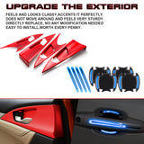 Set Inner + Exterior Door Handle Bowl Cover Trim For Honda Civic 10th 2016-2021