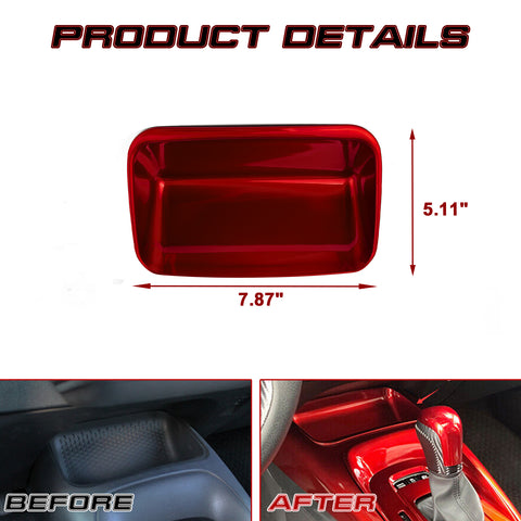 Sporty Race Style Red Center Storage Box Cover Trim For Toyota Corolla 2020-2023