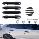 Glossy Black Smart Door Handle+Door Edge Protect Trim For Toyota Rav4 2019-2024