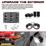 Set Tow Hook License Plate + Air Valve + Release Fastener For Hyundai Elantra