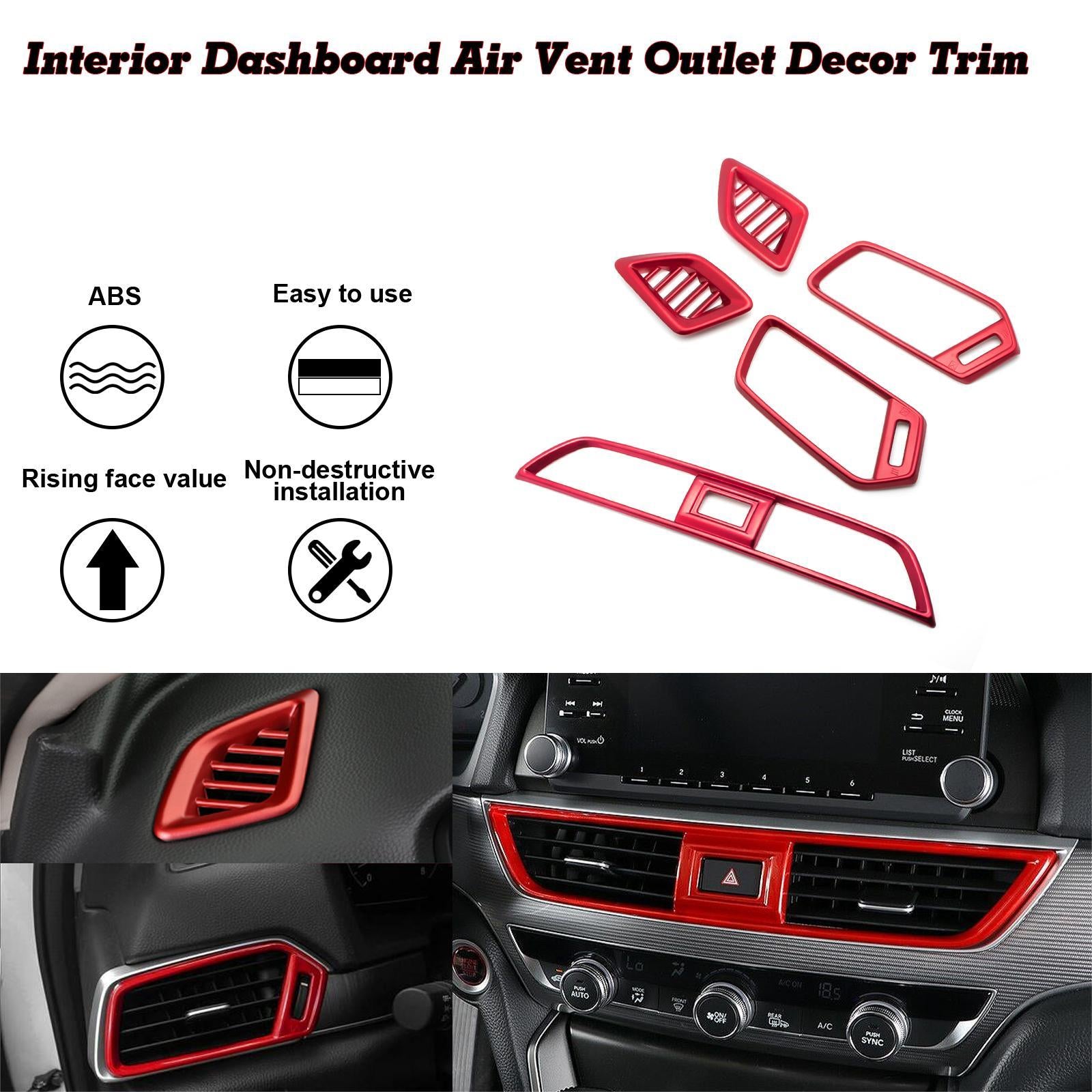 10 Pcs PVC Car Air Conditioner Vent Outlet Trim Strip Accessorie - Red –  Military Steals and Surplus