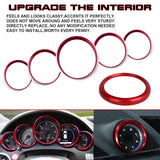 Sporty Red Dashboard Meter Frame Dash Clock Ring Cover Trim For Porsche Panamera