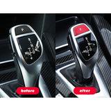 Red Gear Shift Knob Lever P Parking Shift Button Cover Frame Trim For BMW 2 3 4 5 6 Series X3 X4 X5 X6 F22 F23 F30 F31 F32 F33 F34 F10 F06 F25 F26 F15 F16