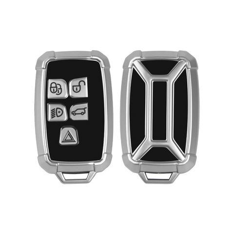 Iron Armor Style Silver Full Cover Remote Key Fob Cover For Range Rover 2013-2017
