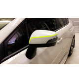 Fluorescent Yellow / Glossy Red Side View Mirror Pinstripes Vinyl Sticker for Subaru WRX STI 2015-2020, Sporty Pre-cut Stripe Decal Trim