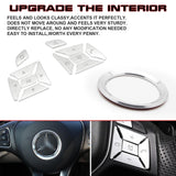 Silver Steering Wheel Button Logo Frame Ring Cover Trim For Benz E C GLK Class