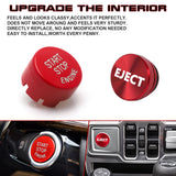 Red Engine Start + Cigarette Lighter Eject Button Trim For BMW F20 w/OFF Button