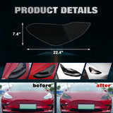 2Pcs PVC Sporty Race Style Front Headlight Tint Film For Tesla Model 3 2017-22