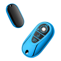 Blue Soft TPU Full Protect Remote Key Fob Cover For Mercedes-Benz S-Class 2020+