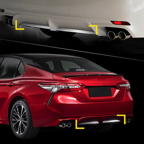 2pcs Stainless Chrome Rear Bumper Lower Lip Trim Guard for Toyota Camry SE XSE 2018-2019