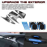 Set Inner + Exterior Door Handle Bowl Cover Trim For Honda Civic 10th 2016-2021