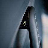 for Tesla Model 3 Door Exit Decal Set, Luminous Door Open Button Sticker Kit, Car Interior Door Button Icon Sticker, 8pcs Fluorescent Yellow