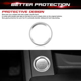 Aluminum Keyless Start Engine Stop Push Button Surrounding Ring Decoration Cover Trim Compatible with Audi A4 A5 A6 A7 Q5, etc (Silver)